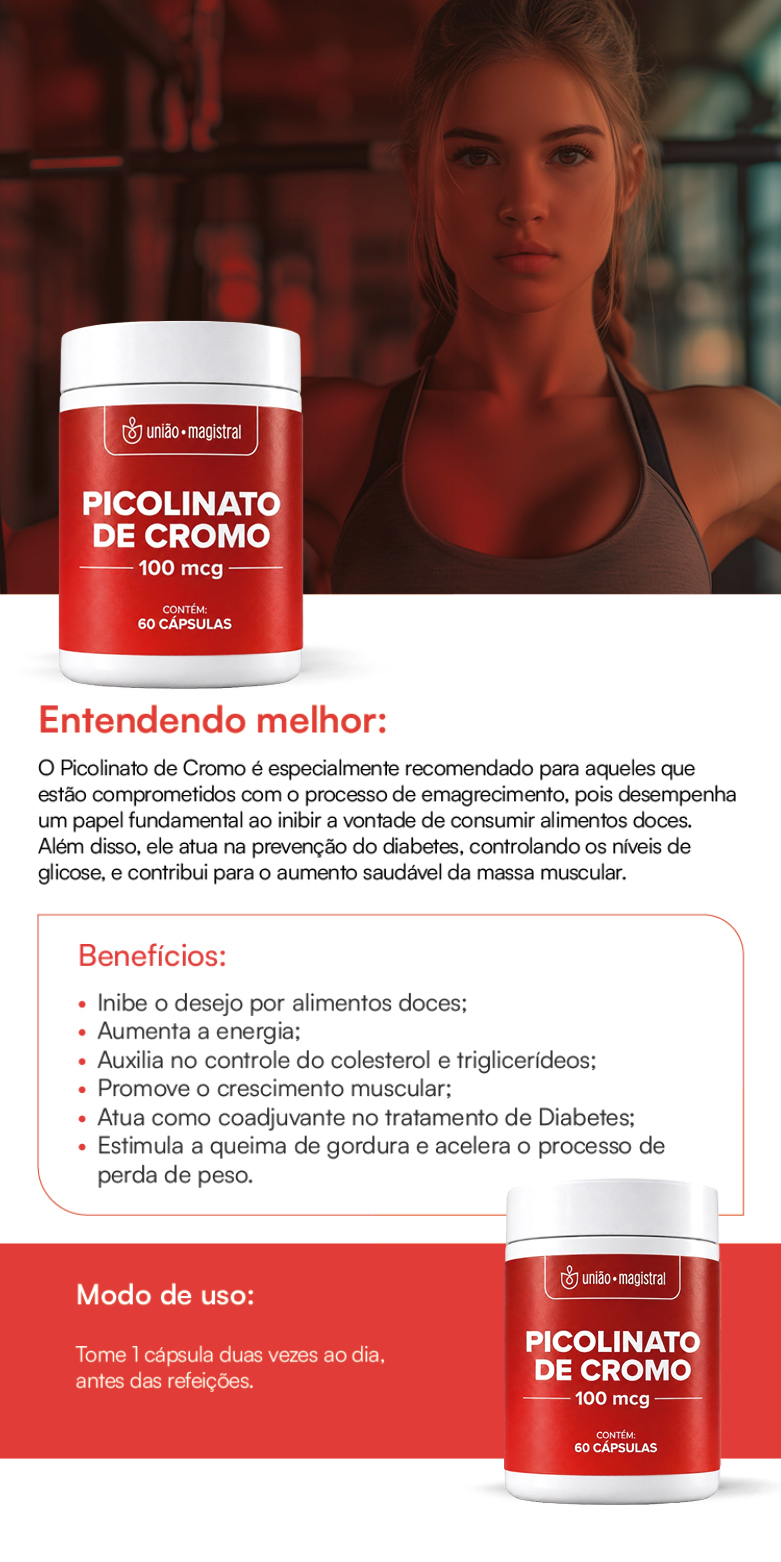 Picolinato de Cromo 100mcg